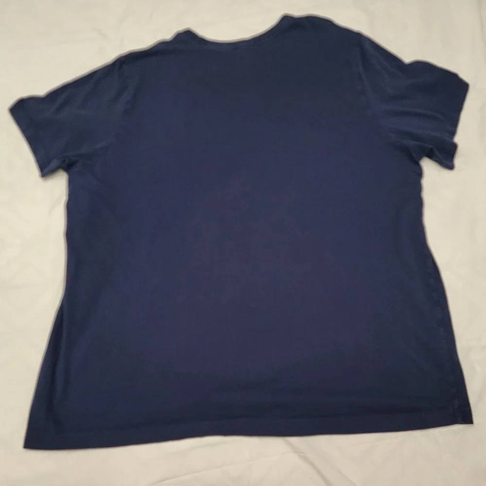 Nike Mens Swoosh Logo Graphic T-Shirt Navy Blue XXL DZ5171-410